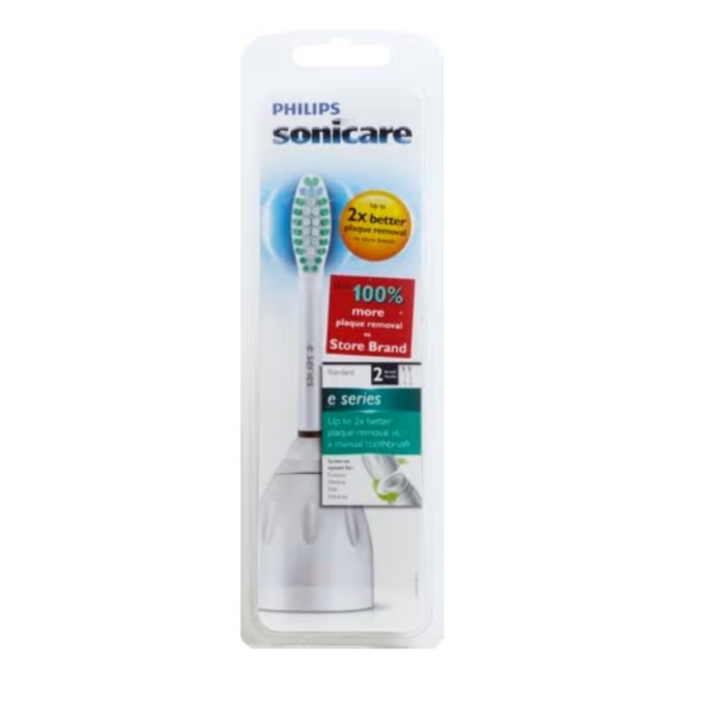Philips Sonicare Genuine E-Series Replacement Toothbrush Heads, 2 Brush Heads